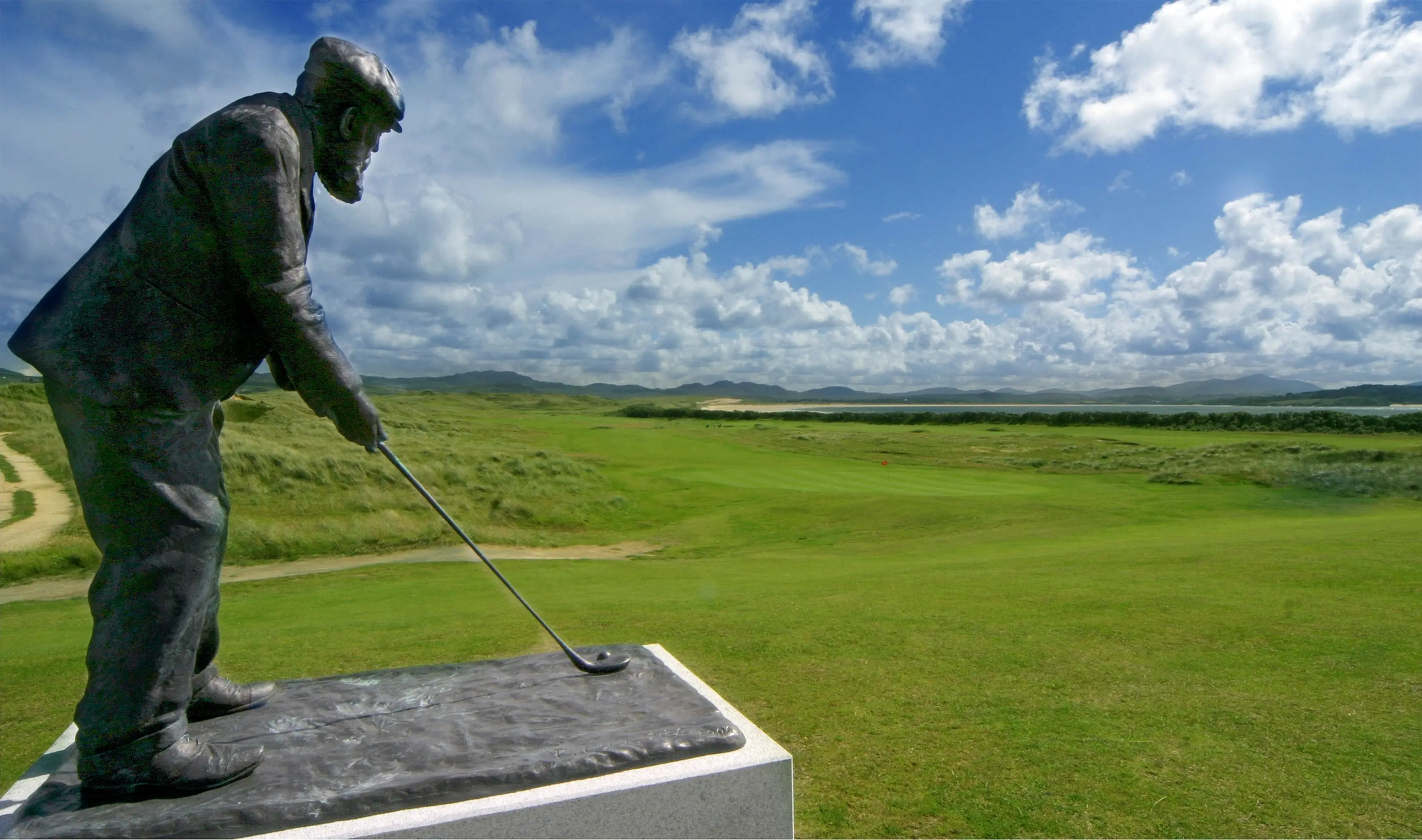 The statue of Old Tom Morris at Rosapenna in County Donegal